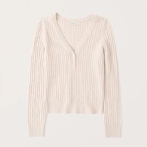 Abercrombie & Fitch	 Slim Cable Henley Sweater